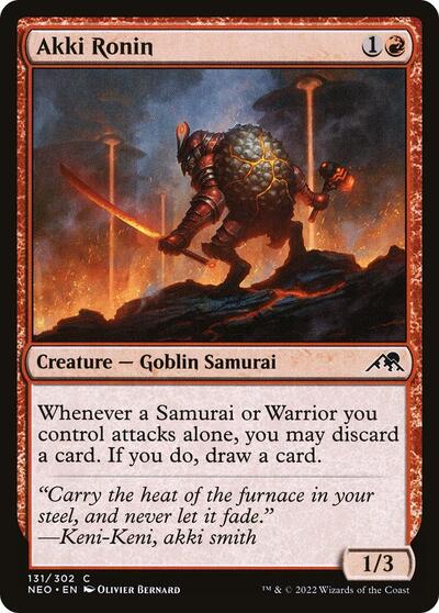 2022 Magic: The Gathering: Kamigawa: Neon Dynasty (NEO) - Akki Ronin (#131, Common)