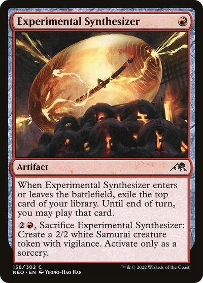 2022 Magic: The Gathering: Kamigawa: Neon Dynasty (NEO) - Experimental Synthesizer (#138, Common) (, Lightly Played)