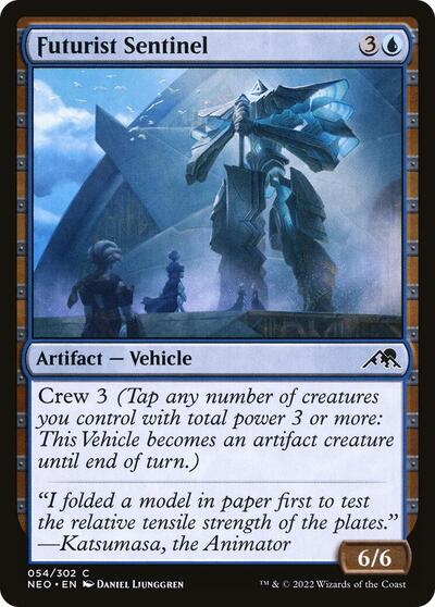 2022 Magic: The Gathering: Kamigawa: Neon Dynasty (NEO) - Futurist Sentinel (#54, Common) (, Near Mint)
