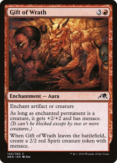 2022 Magic: The Gathering: Kamigawa: Neon Dynasty (NEO) - Gift of Wrath (#143, Common)