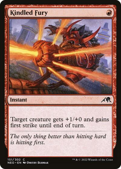 2022 Magic: The Gathering: Kamigawa: Neon Dynasty (NEO) - Kindled Fury (#151, Common) (, Lightly Played)
