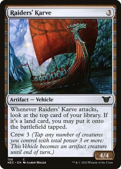 2022 Magic: The Gathering: Commander: Kamigawa: Neon Dynasty (NEC) - Raiders Karve (#156, Common) (, Near Mint)