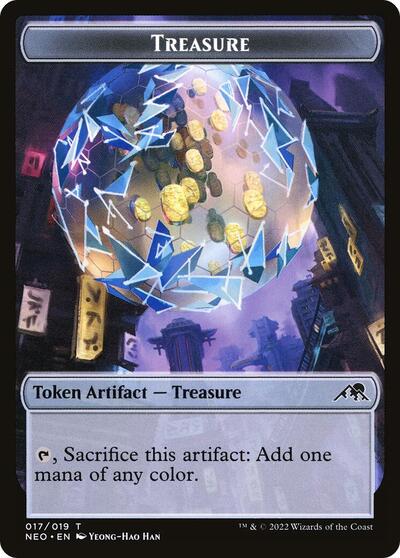 2022 Magic: The Gathering: Kamigawa: Neon Dynasty (NEO) - Treasure Token (#17, T)