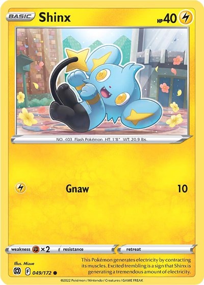 2022 Pokemon: SWSH09: Brilliant Stars (SWSH09) - Shinx (#049/172, Common) (, Near Mint)
