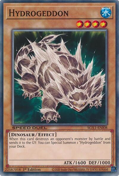 2022 YuGiOh: Speed Duel GX: Duel Academy Box () - Hydrogeddon (#SGX1-ENI08, Common) (1st Edition, Near Mint)