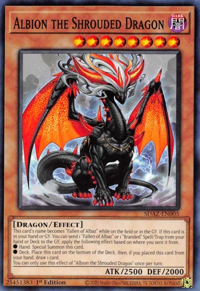 2022 YuGiOh: Structure Deck: Albaz Strike (SDAZ) - Albion the Shrouded Dragon (#SDAZ-EN005, Common) (1st Edition, Near Mint)