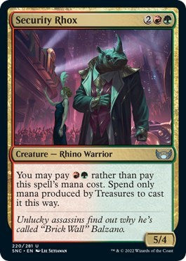 2022 Magic: The Gathering: Streets of New Capenna (SNC) - Security Rhox (#220, Uncommon) (, Near Mint)