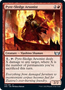 2022 Magic: The Gathering: Streets of New Capenna (SNC) - Pyre Sledge Arsonist (#118, Uncommon) (, Lightly Played)