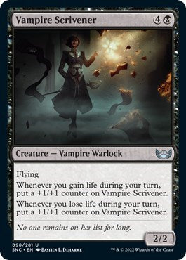 2022 Magic: The Gathering: Streets of New Capenna (SNC) - Vampire Scrivener (#98, Uncommon) (, Lightly Played)
