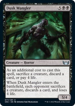 2022 Magic: The Gathering: Streets of New Capenna (SNC) - Dusk Mangler (#77, Uncommon) (, Near Mint)
