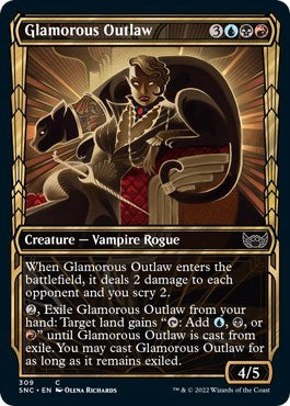 2022 Magic: The Gathering: Streets of New Capenna (SNC) - Glamorous Outlaw Showcase (#309, Common) (, Lightly Played)