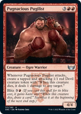 2022 Magic: The Gathering: Streets of New Capenna (SNC) - Pugnacious Pugilist (#117, Uncommon) (, Lightly Played)