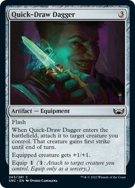 2022 Magic: The Gathering: Streets of New Capenna (SNC) - Quick Draw Dagger (#243, Common) (, Lightly Played)