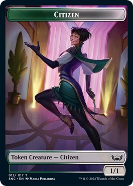 2022 Magic: The Gathering: Streets of New Capenna (SNC) - Citizen Token (#12, T) (, Near Mint)