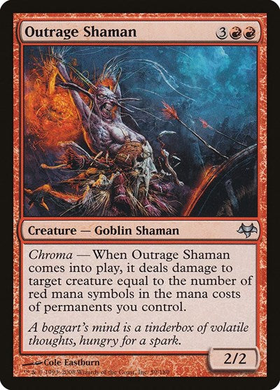 2008 Magic: The Gathering: Eventide (EVE) - Outrage Shaman (#59, Uncommon) (, Near Mint)