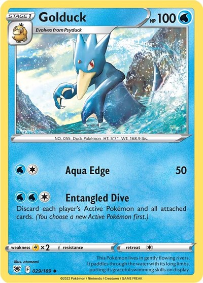 2022 Pokemon: SWSH10: Astral Radiance (SWSH10) - Golduck (#029/189, Uncommon) (, Near Mint)
