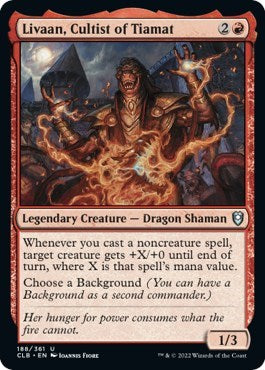 2022 Magic: The Gathering: Commander Legends: Battle for Baldur's Gate (CLB) - Livaan Cultist of Tiamat (#188, Uncommon) (Foil, Near Mint)