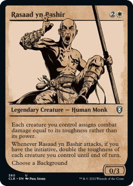 2022 Magic: The Gathering: Commander Legends: Battle for Baldur's Gate (CLB) - Rasaad yn Bashir Showcase (#380, Uncommon) (Foil, Near Mint)