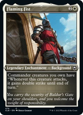 2022 Magic: The Gathering: Commander Legends: Battle for Baldur's Gate (CLB) - Flaming Fist Foil Etched (#474, Common) (Foil, Near Mint)