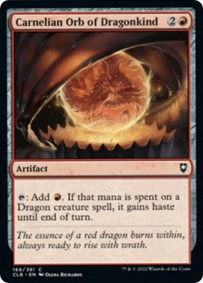 2022 Magic: The Gathering: Commander Legends: Battle for Baldur's Gate (CLB) - Carnelian Orb of Dragonkind (#166, Common) (, Near Mint)