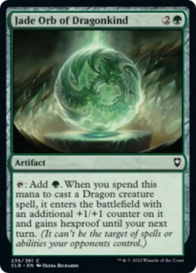 2022 Magic: The Gathering: Commander Legends: Battle for Baldur's Gate (CLB) - Jade Orb of Dragonkind (#236, Common) (Foil, Near Mint)