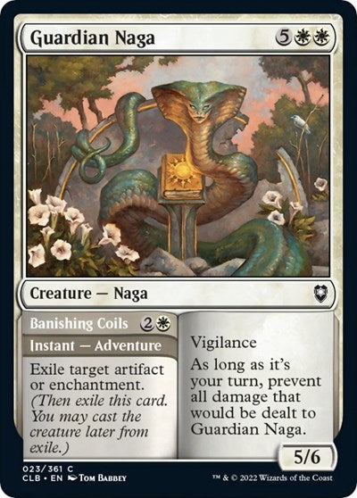 2022 Magic: The Gathering: Commander Legends: Battle for Baldur's Gate (CLB) - Guardian Naga (#23, Common) (Foil, Near Mint)