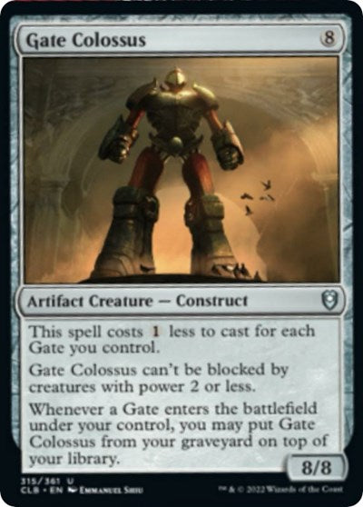 2022 Magic: The Gathering: Commander Legends: Battle for Baldur's Gate (CLB) - Gate Colossus (#315, Uncommon) (Foil, Near Mint)