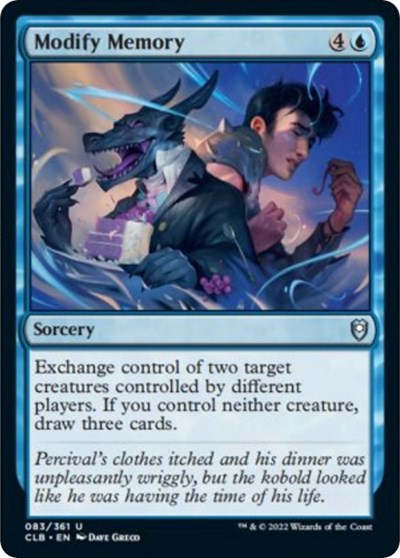 2022 Magic: The Gathering: Commander Legends: Battle for Baldur's Gate (CLB) - Modify Memory (#83, Uncommon) (Foil, Near Mint)