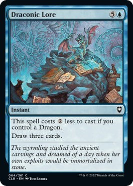 2022 Magic: The Gathering: Commander Legends: Battle for Baldur's Gate (CLB) - Draconic Lore (#64, Common) (Foil, Near Mint)