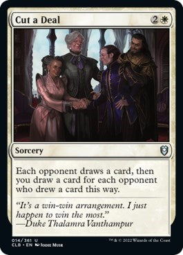 2022 Magic: The Gathering: Commander Legends: Battle for Baldur's Gate (CLB) - Cut a Deal (#14, Uncommon) (Foil, Near Mint)