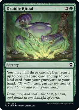 2022 Magic: The Gathering: Commander Legends: Battle for Baldur's Gate (CLB) - Druidic Ritual (#227, Common) (Foil, Near Mint)