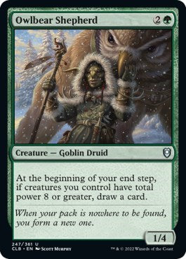 2022 Magic: The Gathering: Commander Legends: Battle for Baldur's Gate (CLB) - Owlbear Shepherd (#247, Uncommon) (, Near Mint)