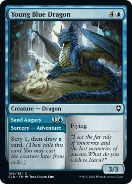 2022 Magic: The Gathering: Commander Legends: Battle for Baldur's Gate (CLB) - Young Blue Dragon (#106, Common) (Foil, Near Mint)