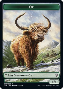 2022 Magic: The Gathering: Commander Legends: Battle for Baldur's Gate (CLB) - Ox Token (#13, T) (, Near Mint)