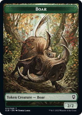2022 Magic: The Gathering: Commander Legends: Battle for Baldur's Gate (CLB) - Boar Token (#12, T) (, Near Mint)
