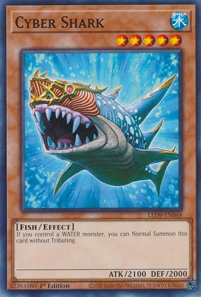 2022 YuGiOh: Legendary Duelists: Duels From the Deep (LED9) - Cyber Shark (#LED9-EN048, Common) (1st Edition, Near Mint)
