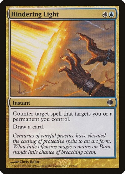 2008 Magic: The Gathering: Shards of Alara (ALA) - Hindering Light (#173, Common) (, Near Mint)