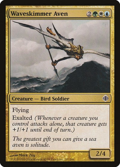 2008 Magic: The Gathering: Shards of Alara (ALA) - Waveskimmer Aven (#207, Common) (Foil, Near Mint)