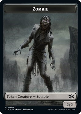 2022 Magic: The Gathering: Double Masters 2022 (2X2) - Zombie Knight Double Sided Token (#12 // 5, T) (, Near Mint)