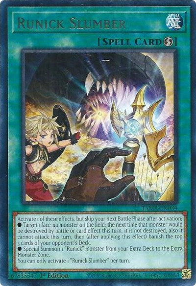 2022 YuGiOh: Tactical Masters (TAMA) - Runick Slumber (#TAMA-EN034, Rare) (1st Edition, Near Mint)