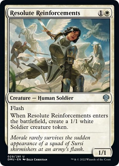 2022 Magic: The Gathering: Dominaria United (DMU) - Resolute Reinforcements (#29, Uncommon) (, Near Mint)