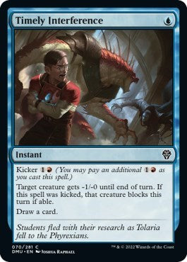 2022 Magic: The Gathering: Dominaria United (DMU) - Timely Interference (#70, Common) (, Near Mint)