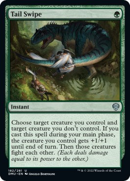 2022 Magic: The Gathering: Dominaria United (DMU) - Tail Swipe (#182, Uncommon) (, Near Mint)