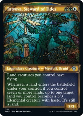 2022 Magic: The Gathering: Dominaria United (DMU) - Tatyova Steward of Tides Showcase (#321, Uncommon)