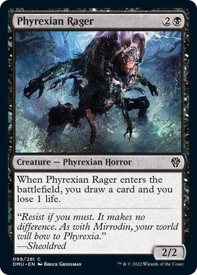 2022 Magic: The Gathering: Dominaria United (DMU) - Phyrexian Rager (#99, Common) (, Near Mint)