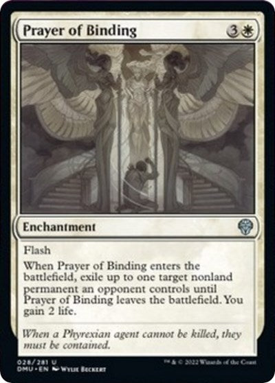 2022 Magic: The Gathering: Dominaria United (DMU) - Prayer of Binding (#28, Uncommon) (, Lightly Played)
