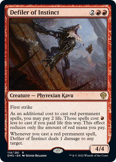 2022 Magic: The Gathering: Dominaria United (DMU) - Defiler of Instinct (#119, Rare) (, Near Mint)