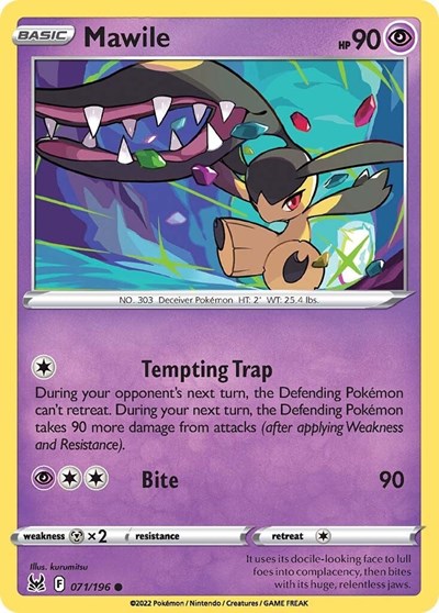 2022 Pokemon: SWSH11: Lost Origin (SWSH11) - Mawile (#071/196, Common) (, Near Mint)