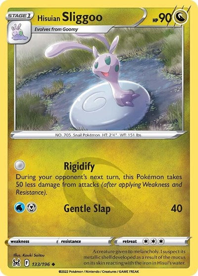 2022 Pokemon: SWSH11: Lost Origin (SWSH11) - Hisuian Sliggoo (#133/196, Uncommon) (, Near Mint)
