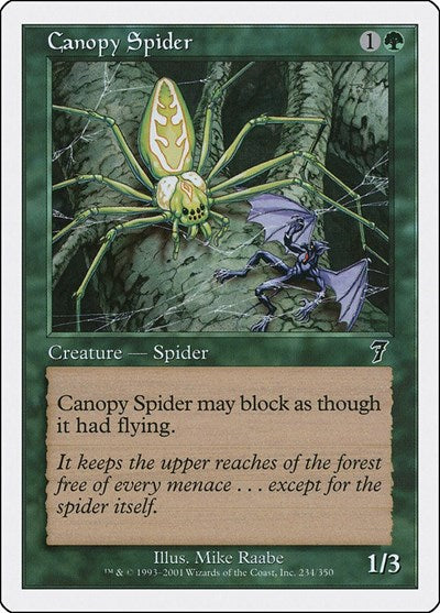 2001 Magic: The Gathering: 7th Edition (7ED) - Canopy Spider (#234★, Common) (, Near Mint)